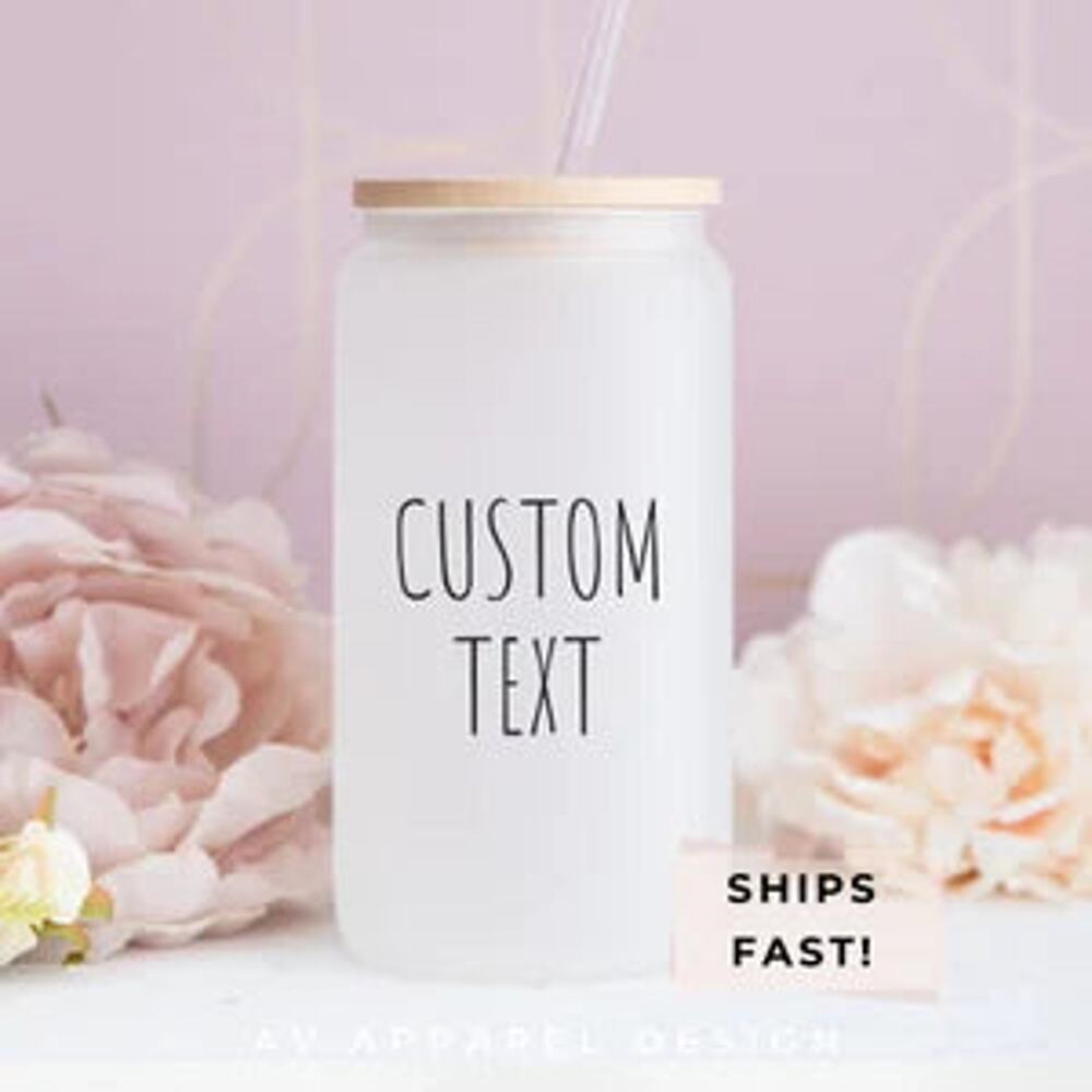 Custom Engraved Frosted Glass Mug​